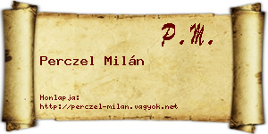 Perczel Milán névjegykártya