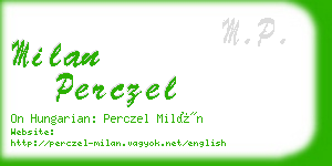 milan perczel business card